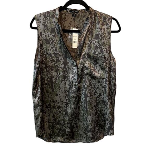 Theory NWT Sleeveless Sinaclaire Silk Blouse size M - Picture 11 of 11